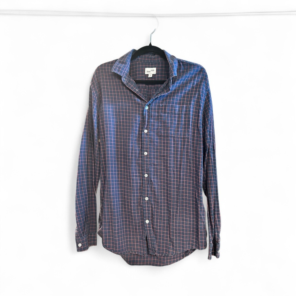 Frank & Oak Blue and Red Checkered Shirt